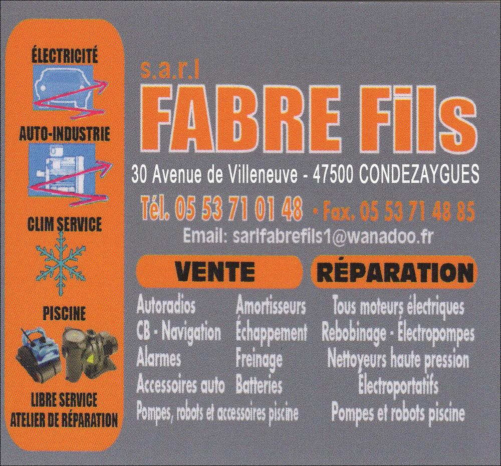 Mailto Ets Fabre et Fils